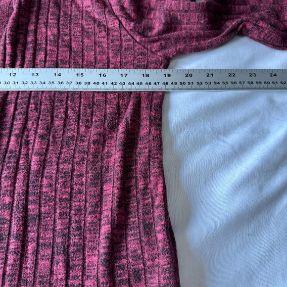 Teenbell Women's Open Front Long Sleeve Draping Cardigan Purple-Wine Office Chic - Picture 9 of 12